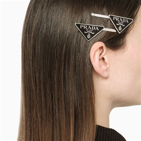 prada haarclip|Prada hair accessories.